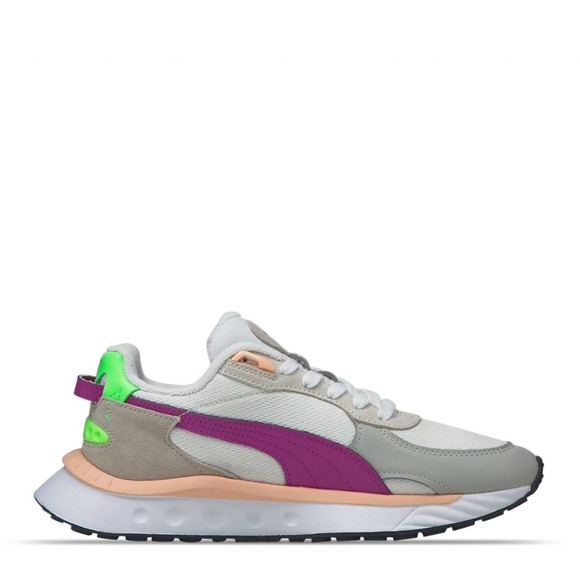 Puma Wild Rider NRG Low Womens Running Shoes White Gray Pink 382745-02 NEW Multi - Picture 2 of 6